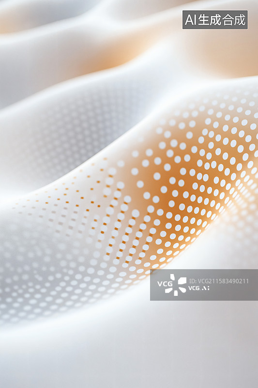 【AI数字艺术】光影下的丝绸，波点渐变唯美图片素材