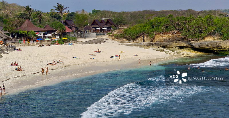 蓝梦岛-蓝天白云大海沙滩齐聚，巴厘岛度假感满溢图片素材
