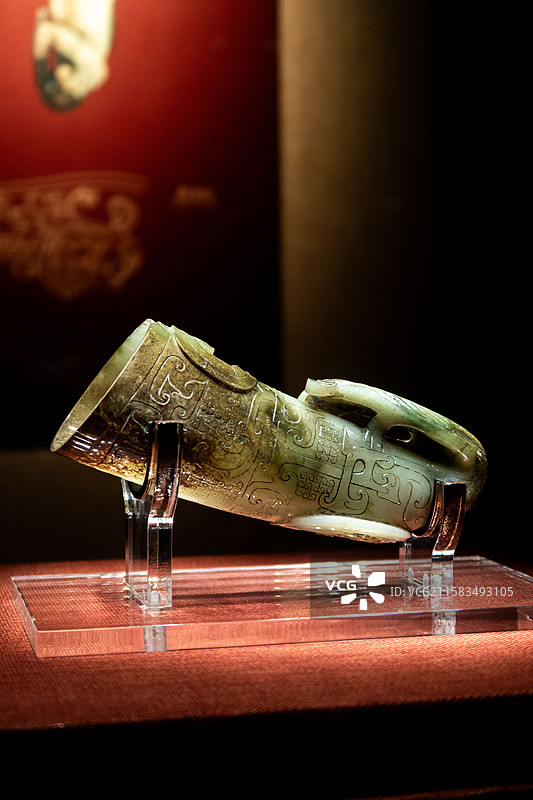 犀角形玉杯，展于：南越王博物馆图片素材