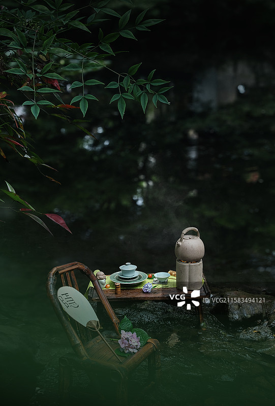 禅意 安静 意境 禅茶一味  人与茶图片素材