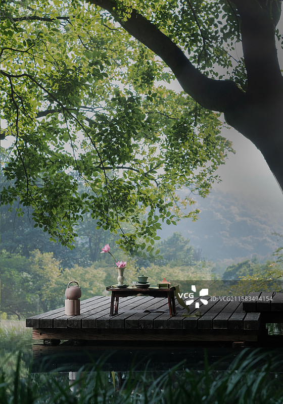 禅意 安静 意境 禅茶一味  人与茶图片素材