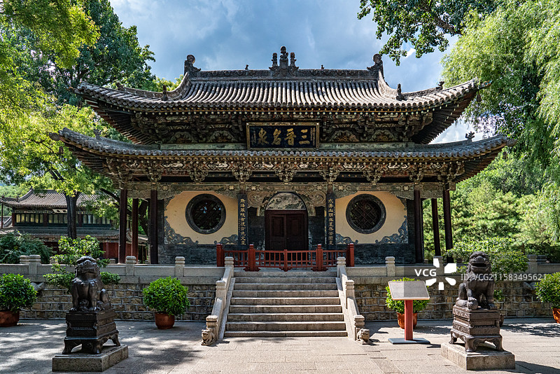 山西太原晋祠博物馆-水镜台图片素材