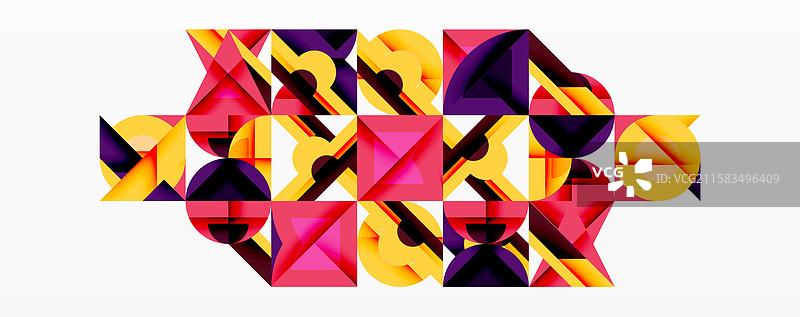 圆形、方形、线条的抽象背景图片素材