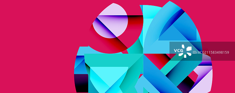 圆形、半圆形、正方形和圆形三角形图片素材