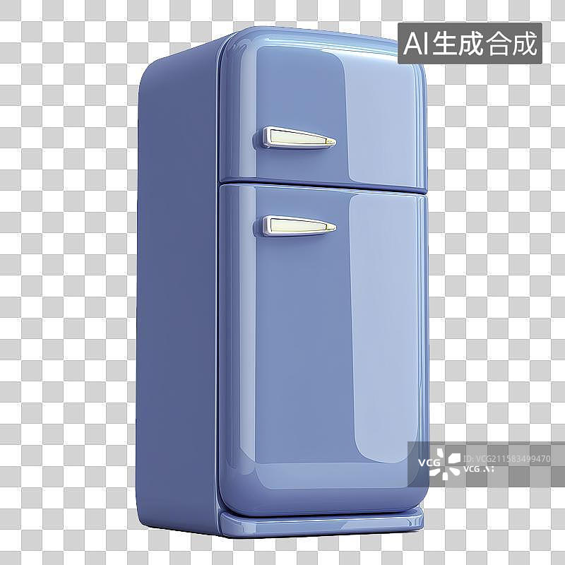 【AI数字艺术】3D风格小家电主题之电冰箱元素图片素材