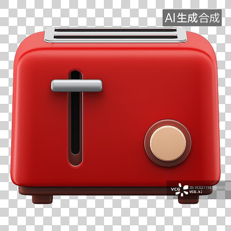 【AI数字艺术】3D风格小家电主题之烤面包机元素图片素材