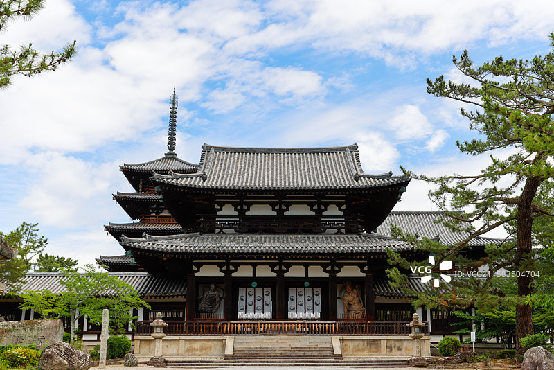 世界最古木构奈良法隆寺图片素材