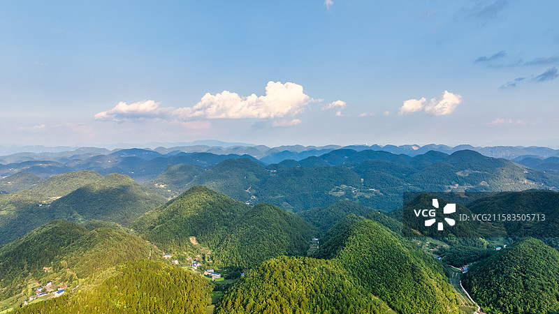 湖北西部恩施利川的山区航拍图片素材