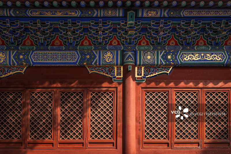 中国古代建筑门窗宫殿窗户图片素材