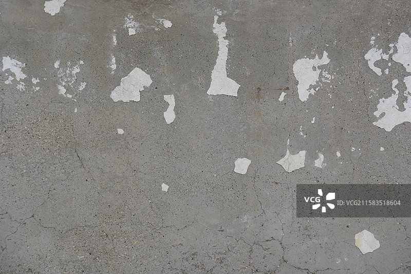 高清PPT背景图，刷大白的洋灰墙面。斑驳沧桑脱落图片素材