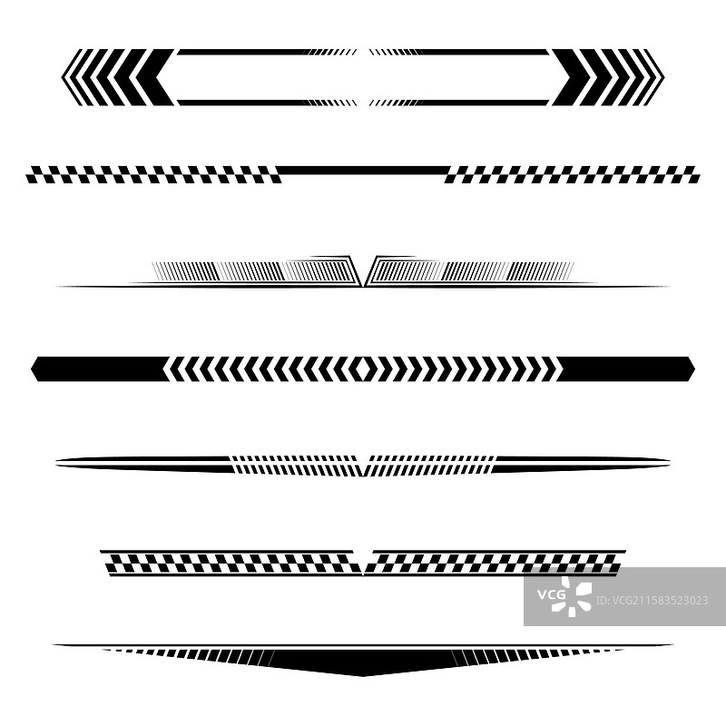 黑色运动贴纸套装图片素材