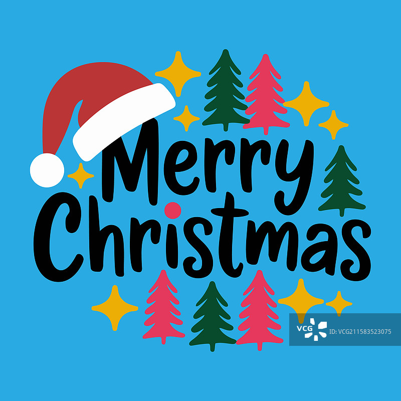 手绘的圣诞快乐设计，采用柔和的色彩图片素材