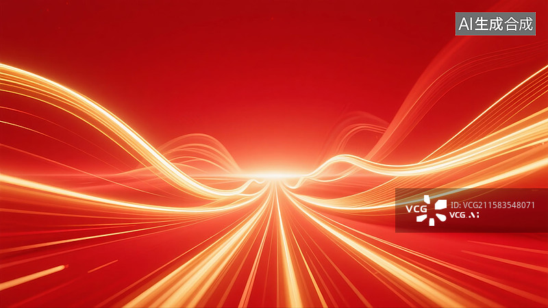【AI数字艺术】红色动感光轨背景图图片素材