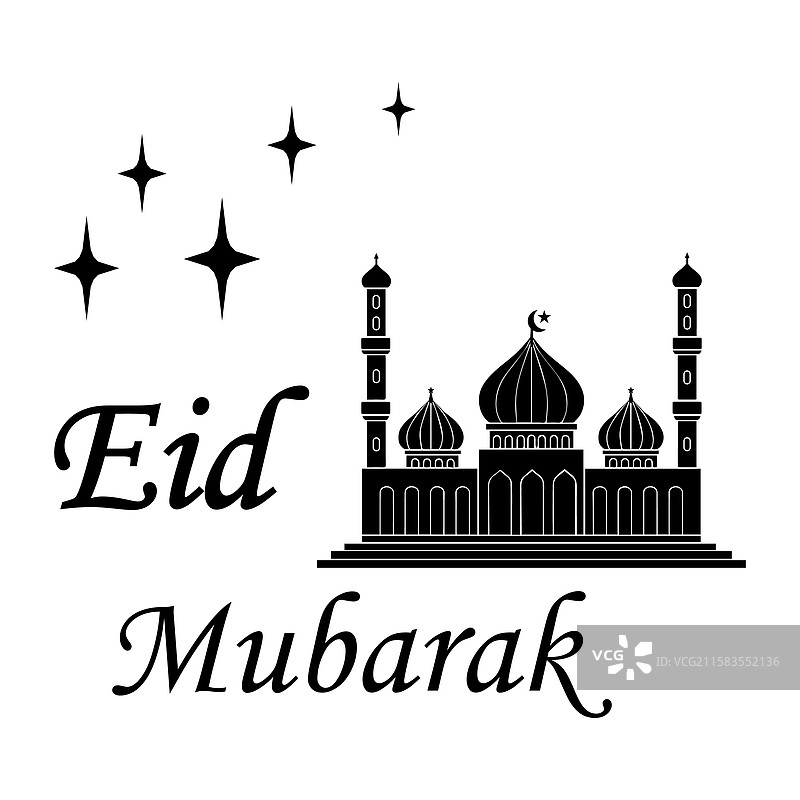 穆斯林的快乐开斋节问候图标图片素材