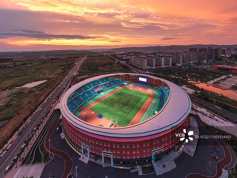 鸡西市体育馆上空图片素材