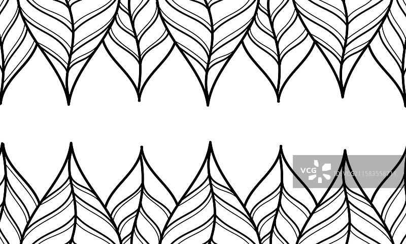 手绘的自然主题叶子图片素材