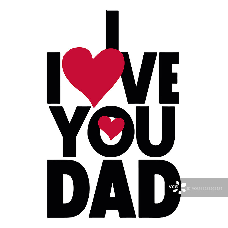 我爱你，爸爸 T 恤设计图片素材