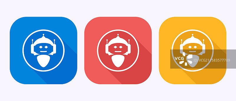 数字或虚拟的人工智能助手图标设计图片素材