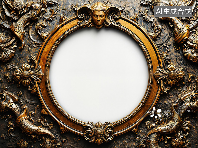 【AI数字艺术】华丽复古相框图片素材