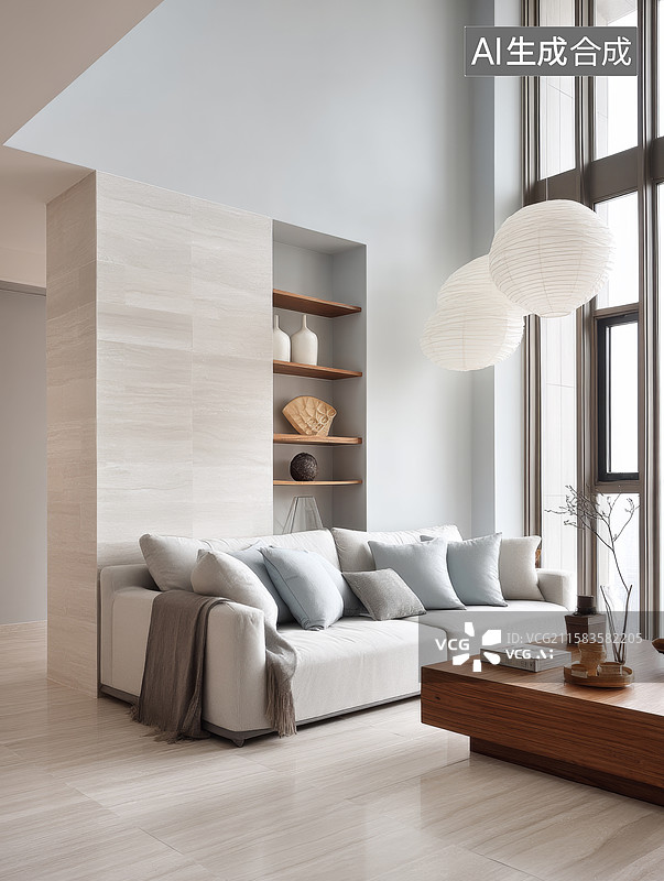【AI数字艺术】现代简约客厅设计图片素材