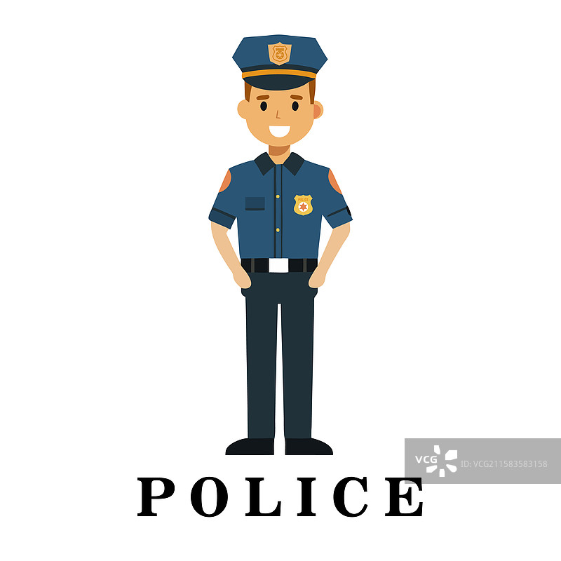快乐的警察图片素材