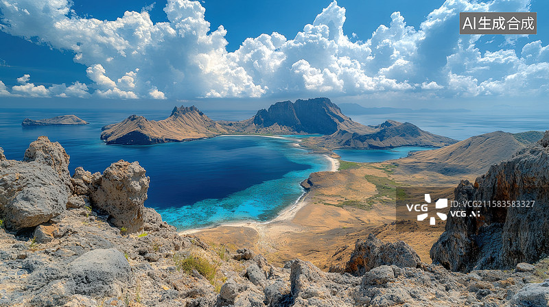 【AI数字艺术】梦幻岛屿图片素材