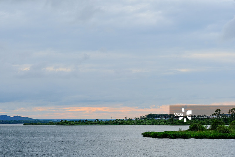 五大连池的堰塞湖图片素材