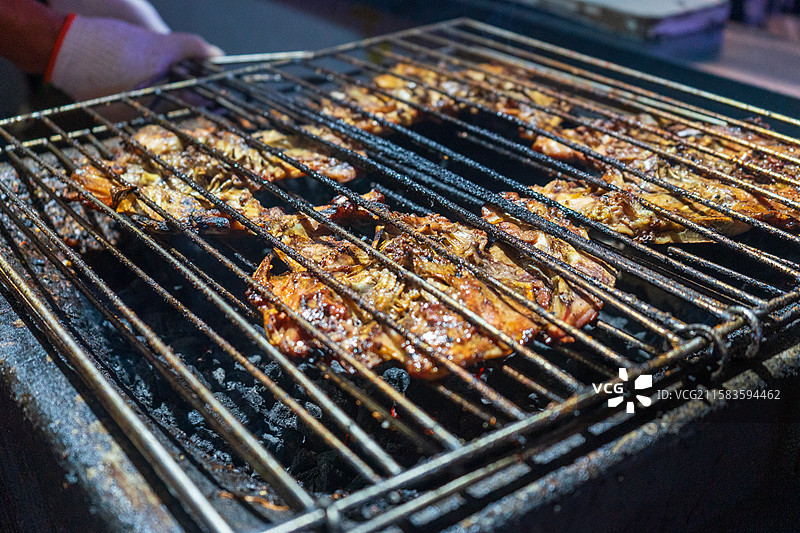 烤鸡架图片素材