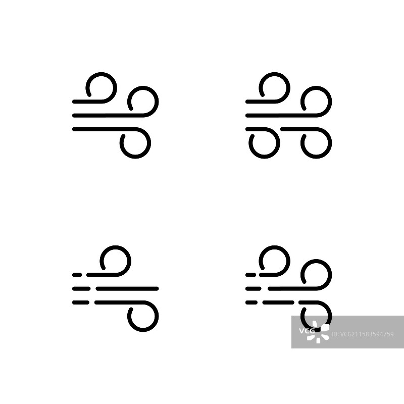 风图标集 风图标 空气图标 流动图标图片素材