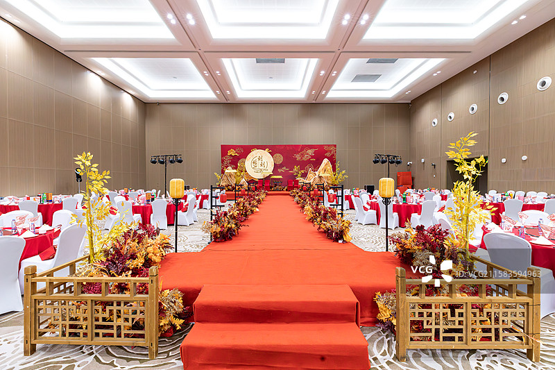 传统中国婚礼宴席图片素材