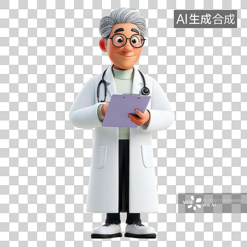 【AI数字艺术】医者形象插画图片素材