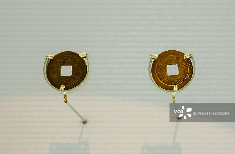 英国“乾隆通宝”机制广告样币 1882-1887年 中国国家博物馆“中国古代钱币展”图片素材