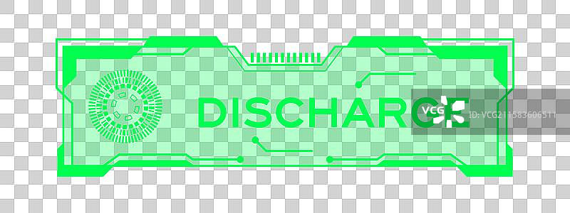 未来感的HUD横幅的绿色颜色图片素材