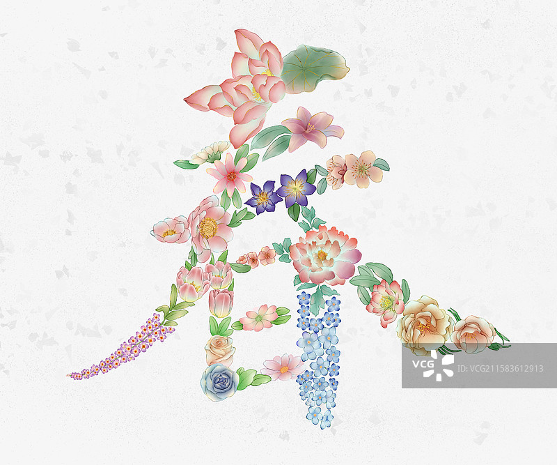 花簇春来图片素材