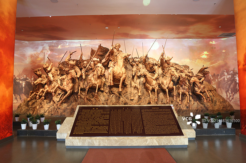 内蒙古民族解放雕塑 乌兰浩特民族解放纪念馆图片素材