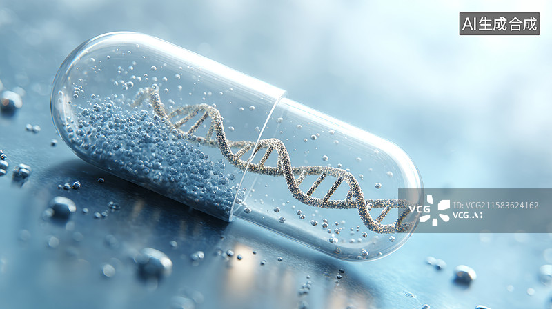 【AI数字艺术】医疗科技题材的胶囊DNA图片素材