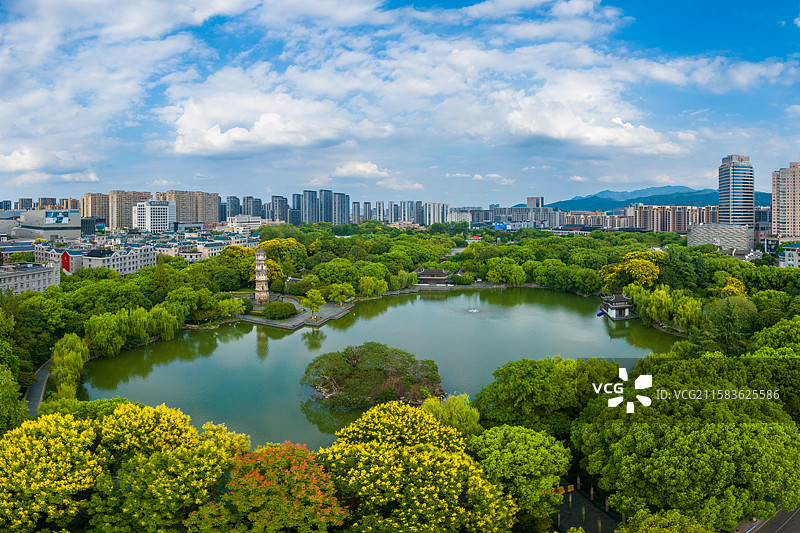 义乌绣湖图片素材