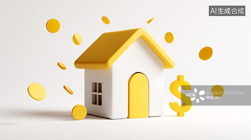 【AI数字艺术】房产投资收益楼盘楼市升值空间图片素材