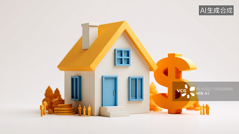 【AI数字艺术】房产投资收益楼盘楼市升值空间图片素材