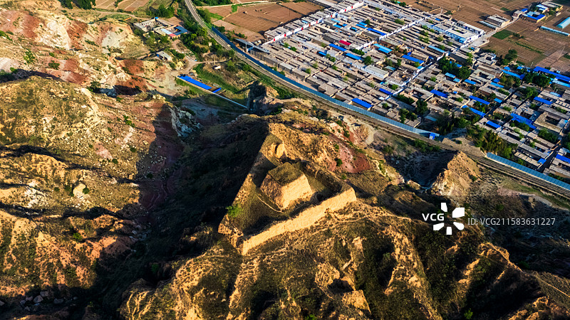 日落河会楼图片素材