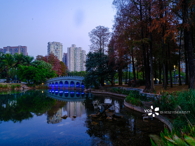 四海公园九孔桥图片素材