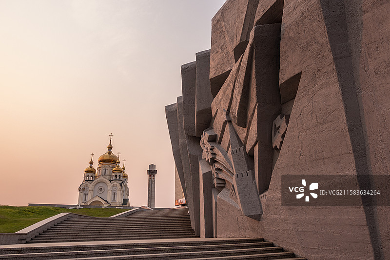 俄罗斯伯力东正教大教堂图片素材