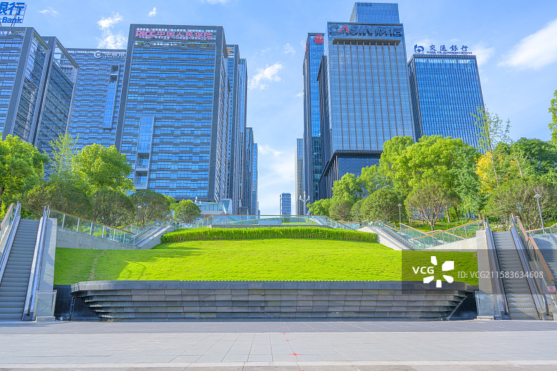 重庆江北嘴中央商务区金融中心建筑群图片素材