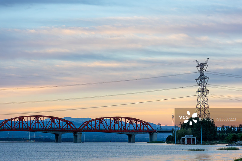京包高速铁路官厅水库特大桥图片素材