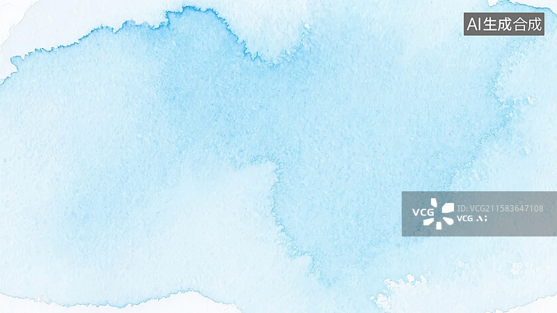 【AI数字艺术】淡蓝色水彩背景图片素材