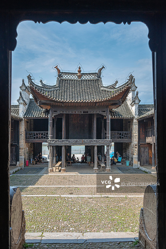 宁远县 久安背翰林祠 戏台图片素材