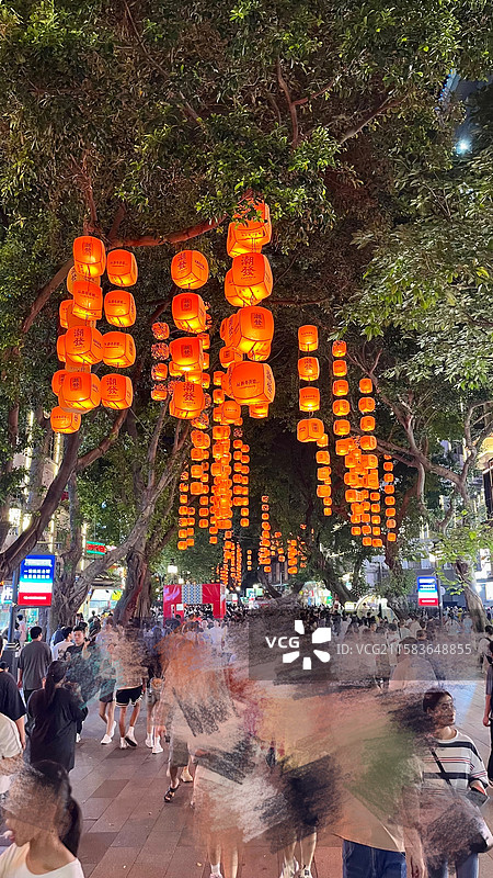 广州北京路的中秋氛围图片素材