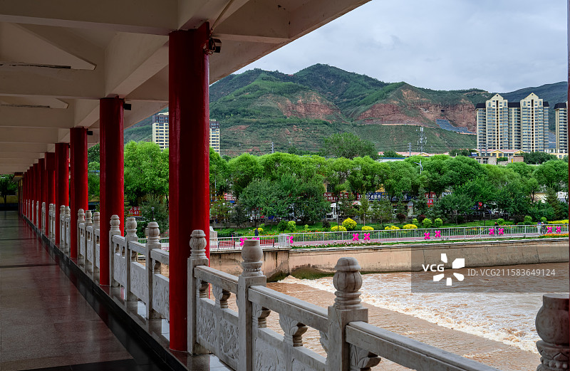 西宁湟水河即景图片素材