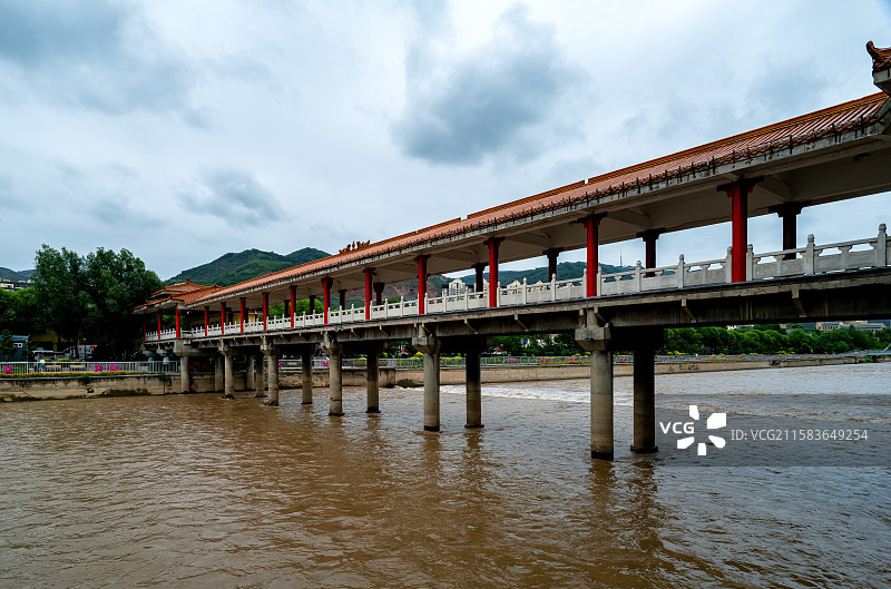 西宁湟水河即景图片素材