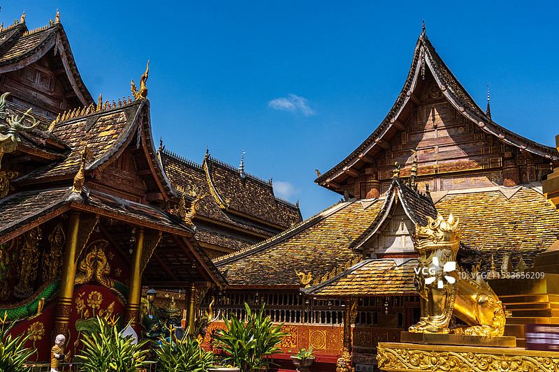 中国云南西双版傣族园曼春满佛寺图片素材